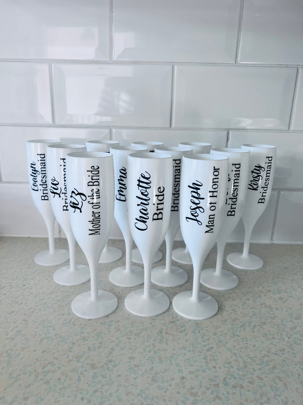 Plastic Flutes glasses