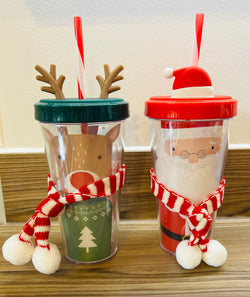 Christmas cup with scarf