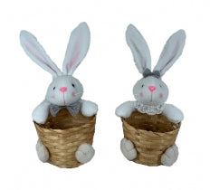 Easter bunny wicker basket