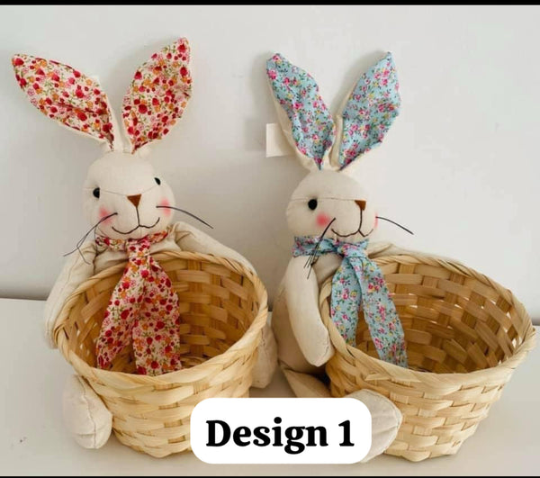 Easter bunny wicker basket