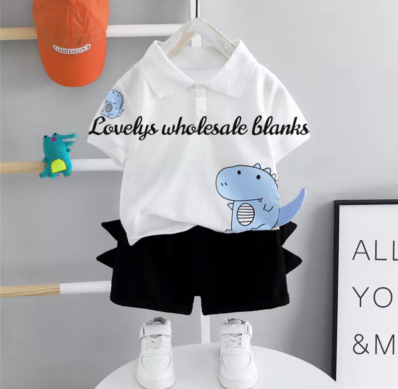 Children’s Dino polo & shorts set