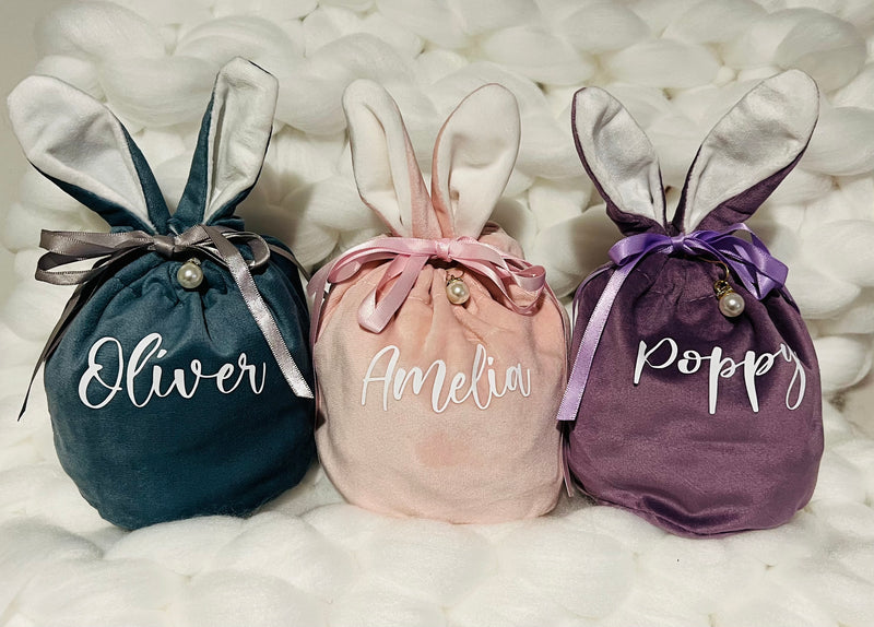 Velvet bunny ear bags