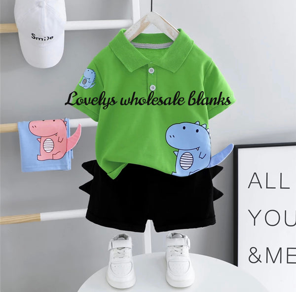 Children’s Dino polo & shorts set