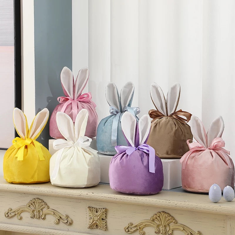 Velvet bunny ear bags