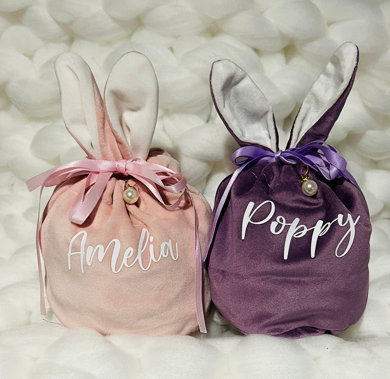 Velvet bunny ear bags