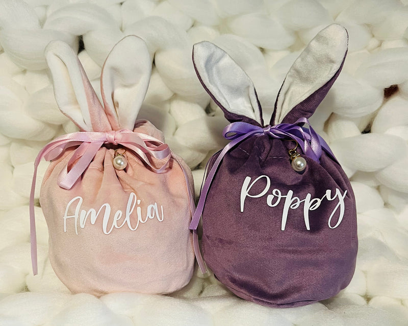 Velvet bunny ear bags