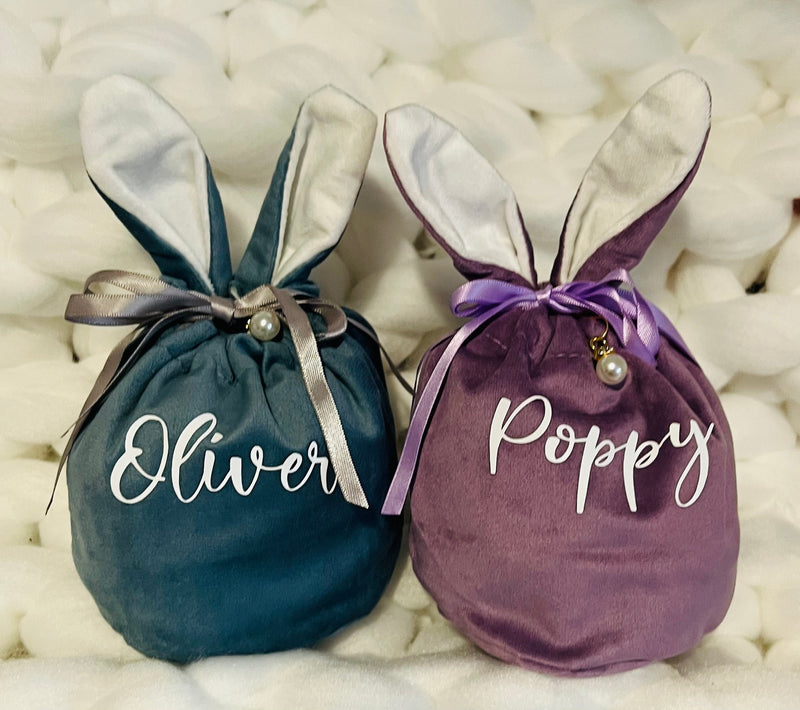 Velvet bunny ear bags