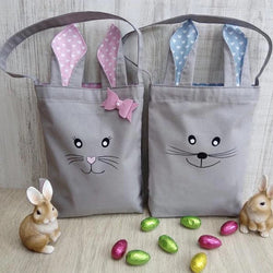 Grey Heart Ear Easter Bag