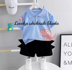 Children’s Dino polo & shorts set