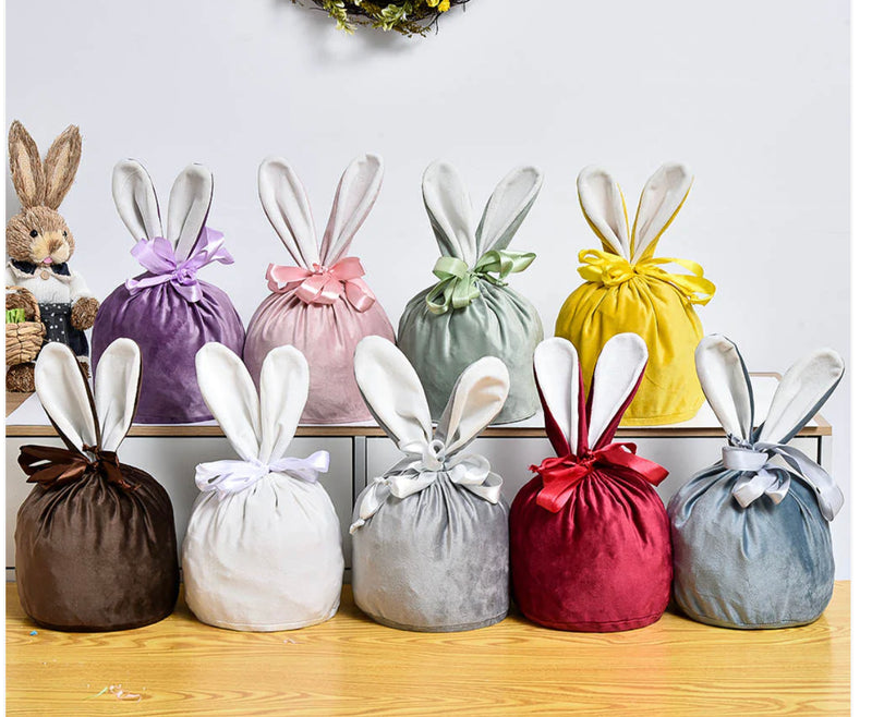 Velvet bunny ear bags