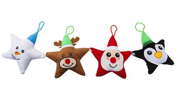 Star Plush Decoration Pack of 6