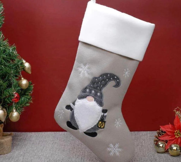 PRE ORDER Grey Christmas Stocking